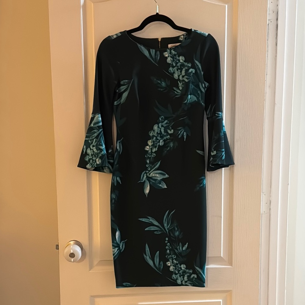Calvin Klein Floral Green Dress